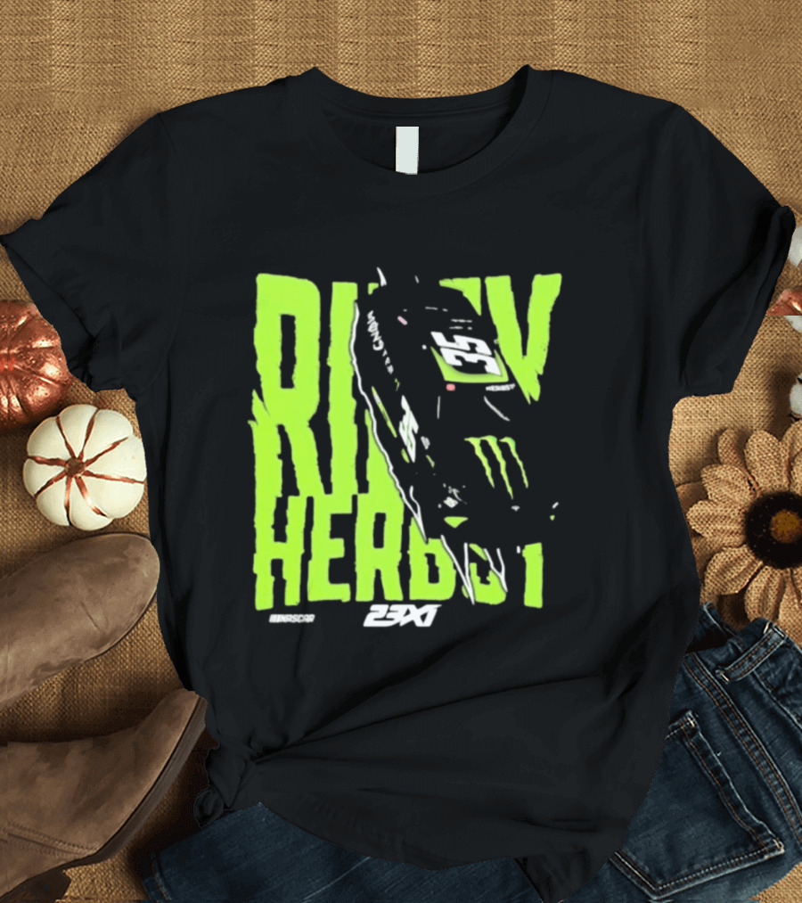 Riley Herbst 2023 23XI NASCAR Monster Energy Racing 98 T-Shirt
