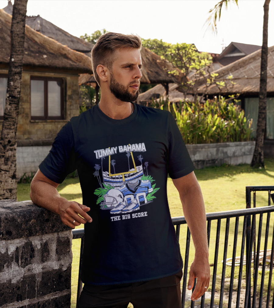Tommy Bahama The Big Score Football Stadium Jersey And Gear T-Shirt