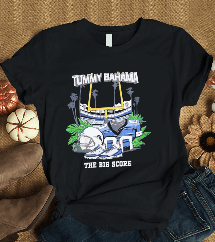 Tommy Bahama The Big Score Football Stadium Jersey And Gear T-Shirt