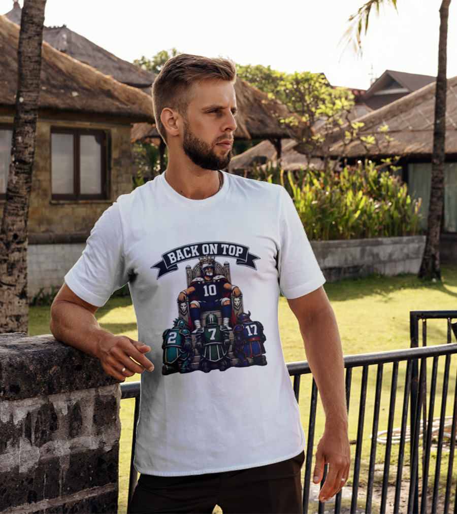 Back On Top Football Jersey Number 10 Quarterback With Throne And Rivals T-Shirt