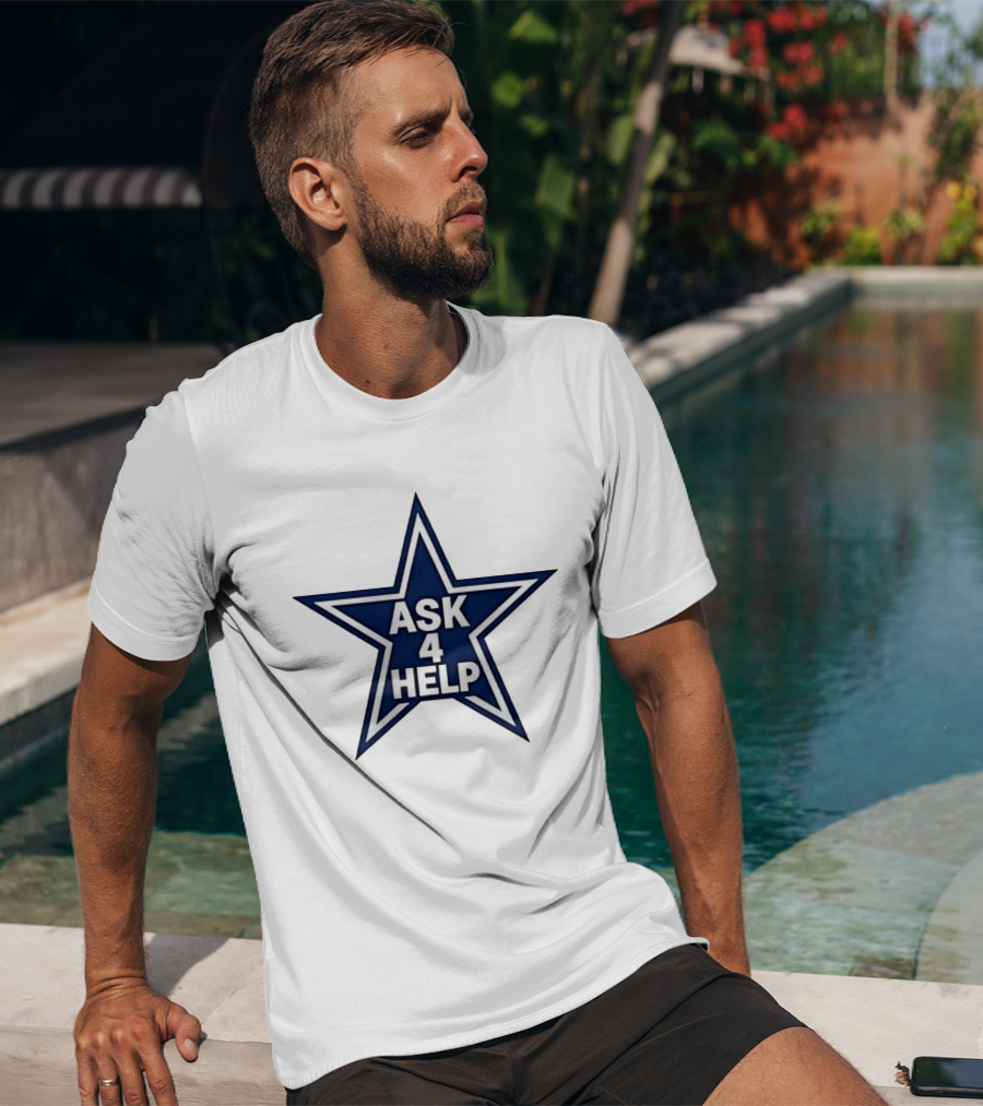 Dallas Cowboys Classic Ask 4 Help Star T-Shirt