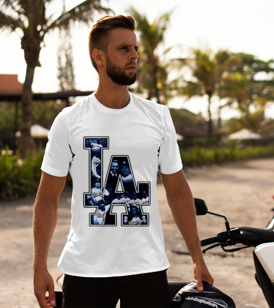 Los Angeles Dodgers Legends LA MLB Baseball Team Vintage Photography T-Shirt