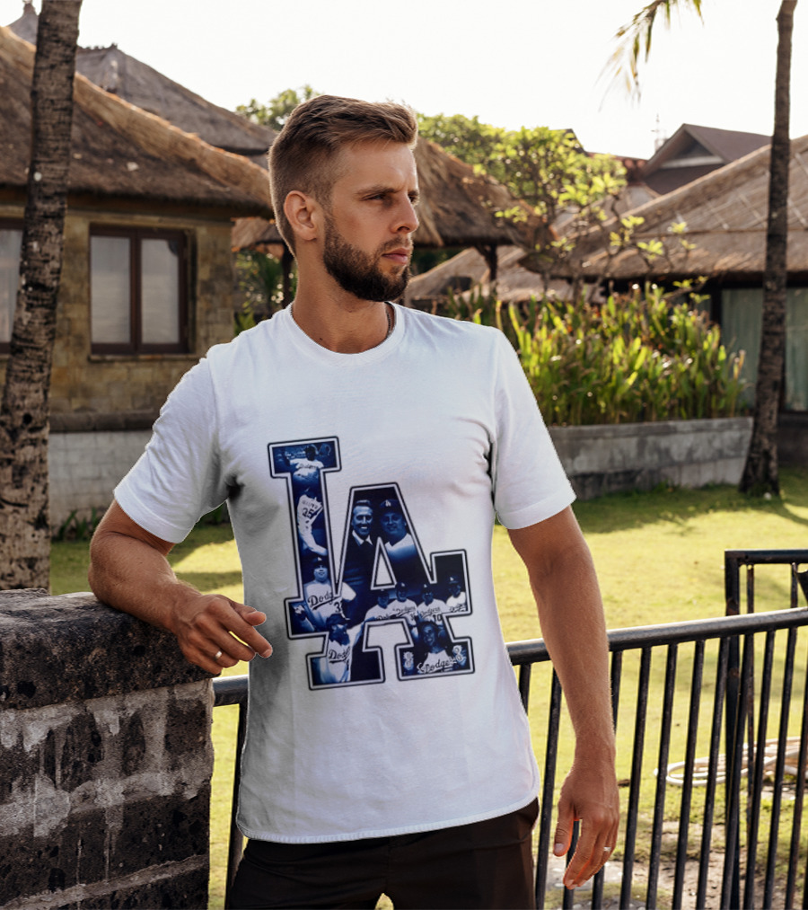 Los Angeles Dodgers Legends LA MLB Baseball Team Vintage Photography T-Shirt