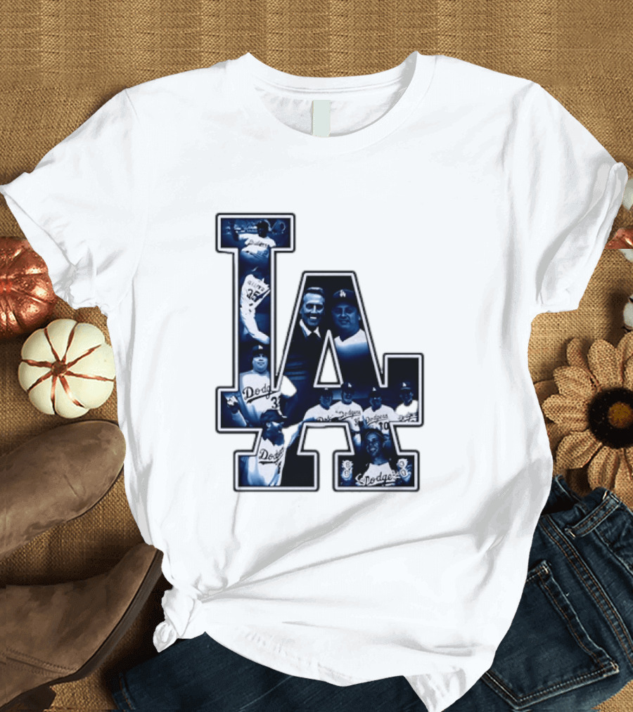 Los Angeles Dodgers Legends LA MLB Baseball Team Vintage Photography T-Shirt