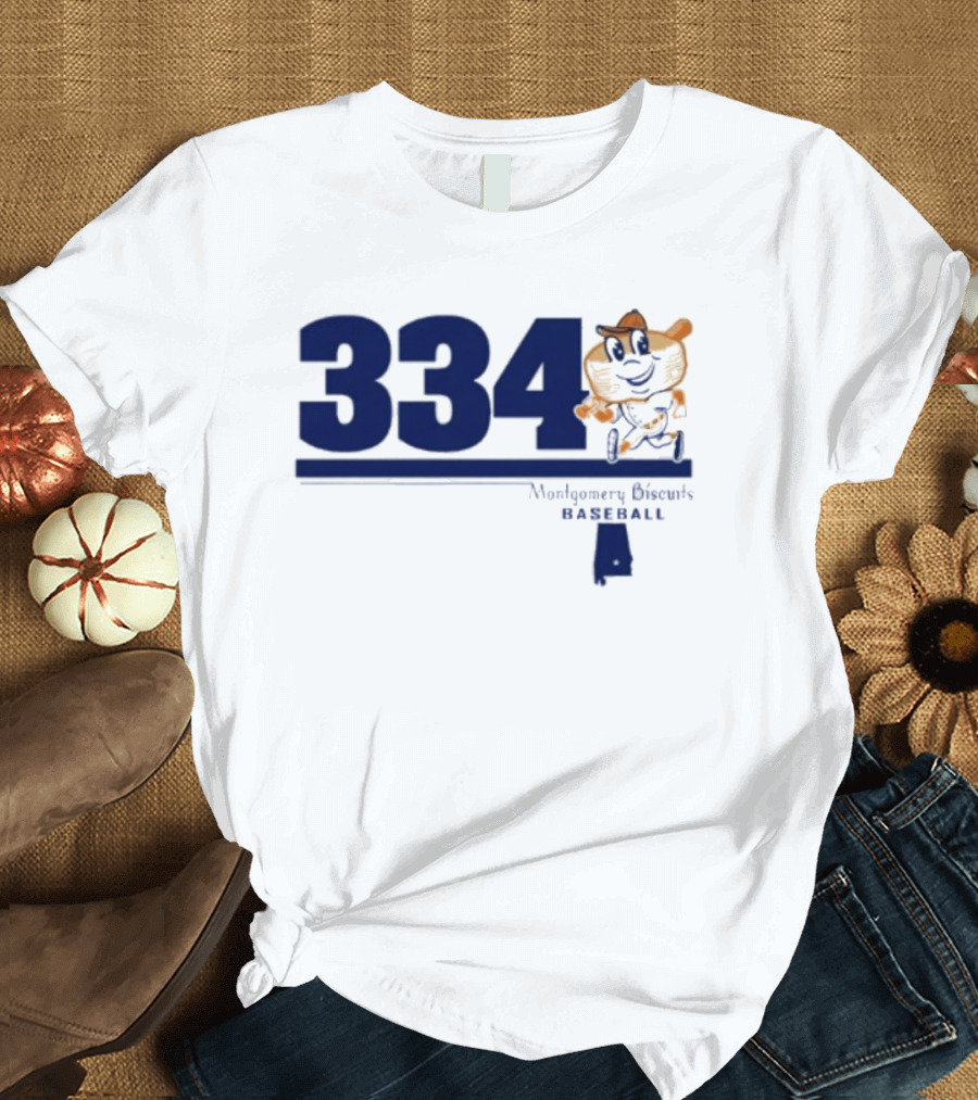 Montgomery Biscuits Baseball 334 Biscuits T-Shirt