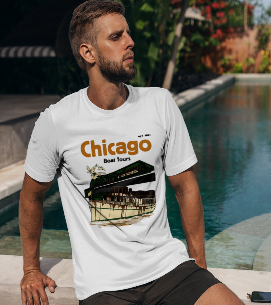 Dave Matthews Band Chicago Boat Tours August 8 2004 Vintage Concert T-Shirt