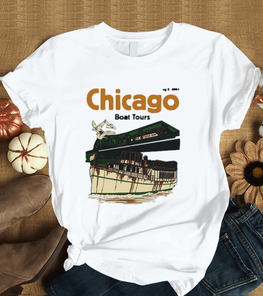 Dave Matthews Band Chicago Boat Tours August 8 2004 Vintage Concert T-Shirt