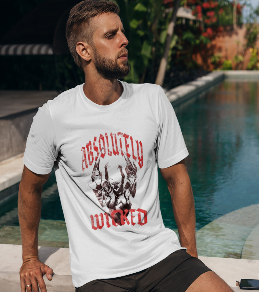 Disney Villains Absolutely Wicked Distressed Iconic Characters T-Shirt