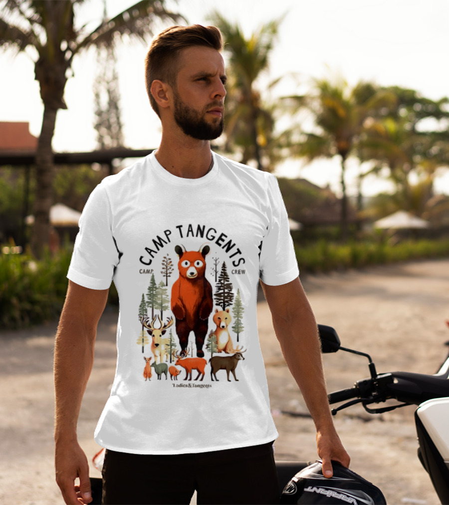 Camp Tangents Bear Crew Wildlife Forest Animals T-Shirt
