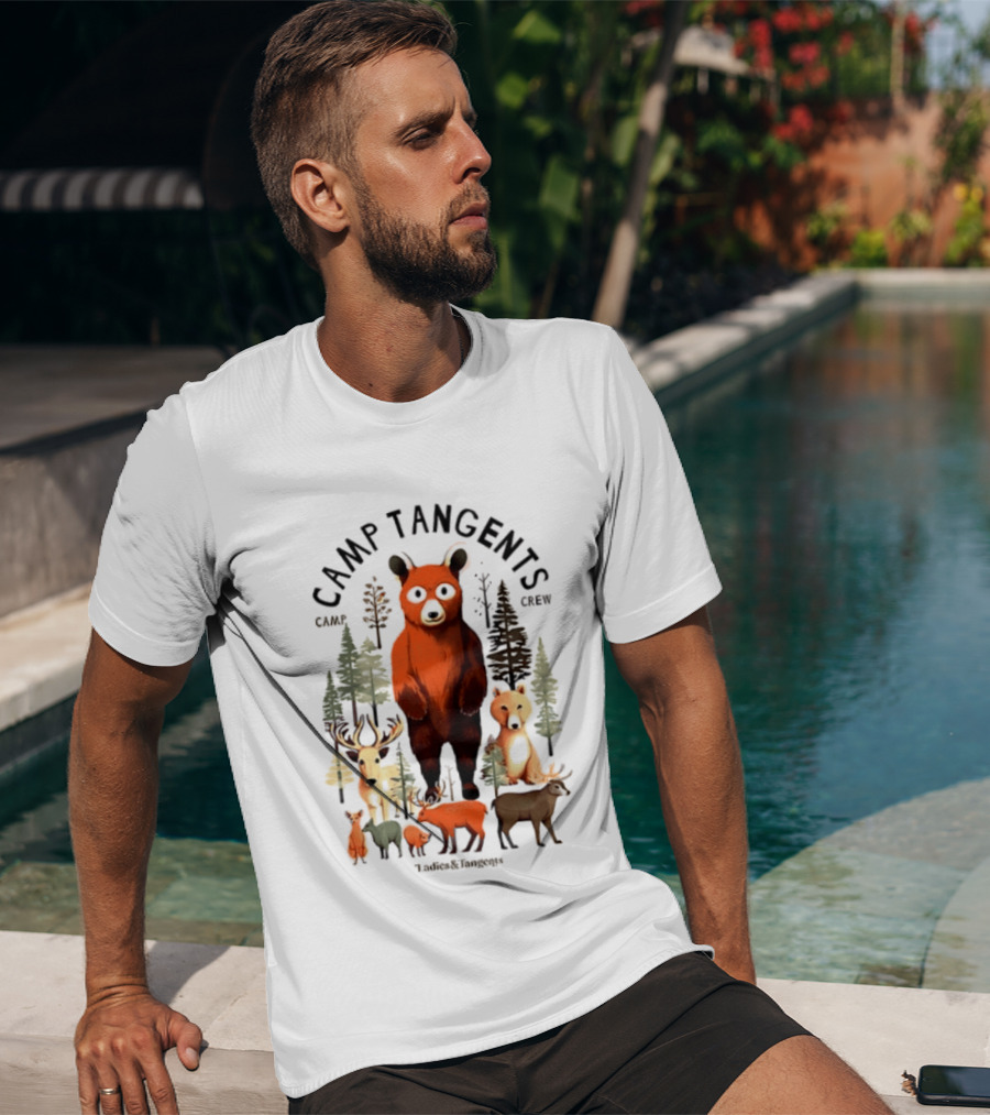 Camp Tangents Bear Crew Wildlife Forest Animals T-Shirt