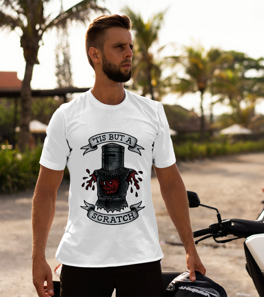 Tis But A Scratch Monty Python Black Knight Humor T-Shirt