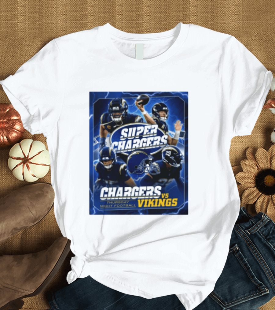 Super Chargers Vs Vikings Thursday Night Football 2025 T-Shirt