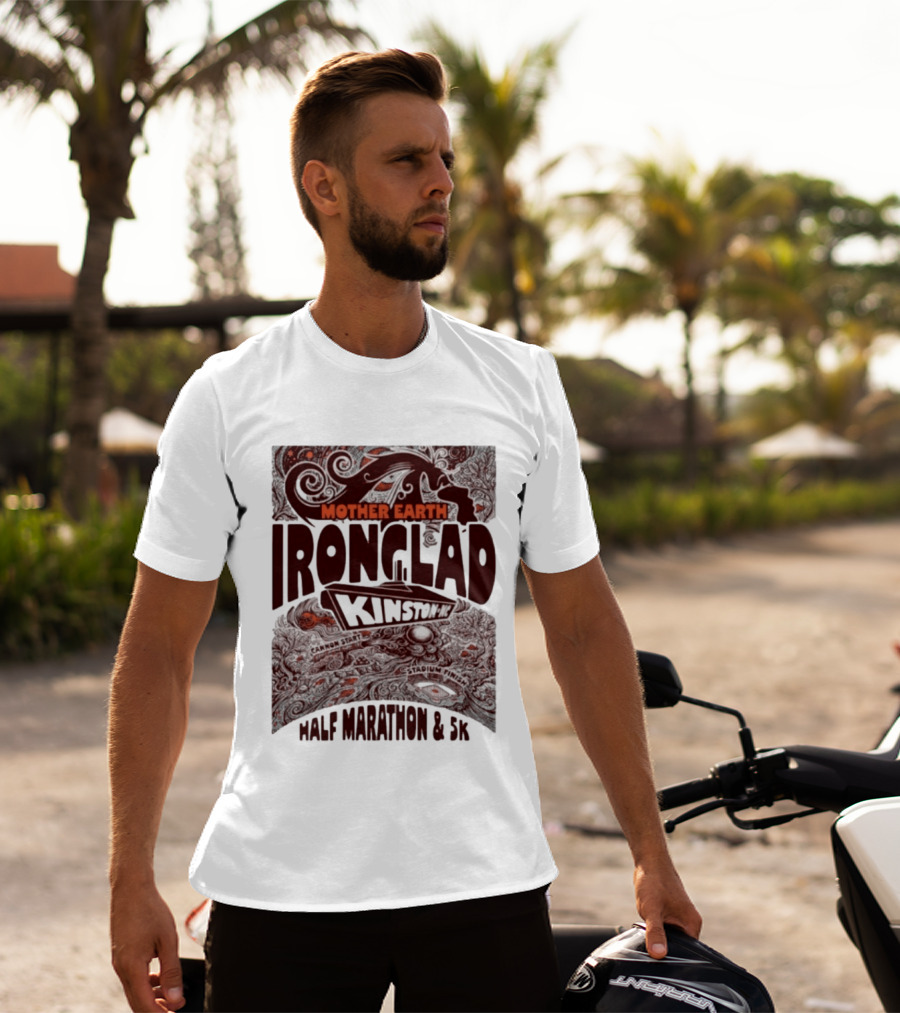 Mother Earth Ironclad Kinston Half Marathon 5K Cannon Start Stadium Finish T-Shirt