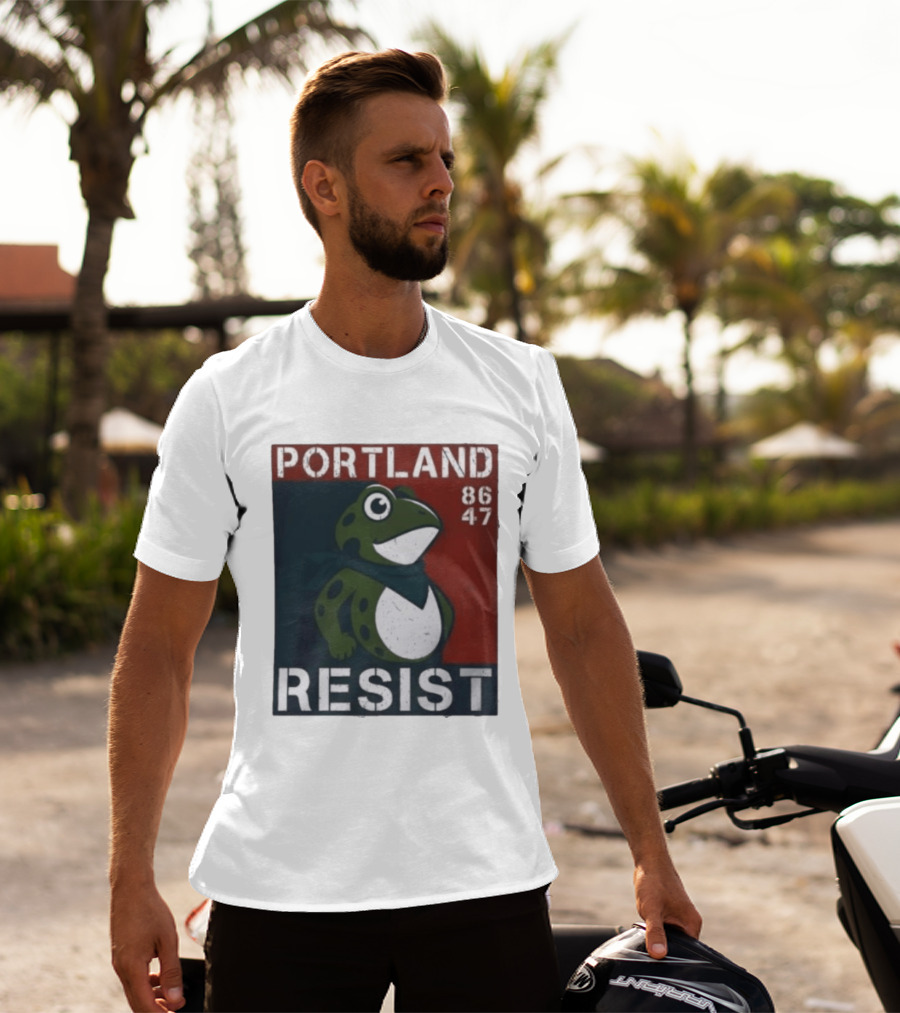 Portland Resist Frog 86 47 Protect The Frogs Trending Men T-Shirt