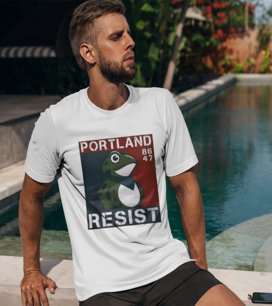 Portland Resist Frog 86 47 Protect The Frogs Trending Men T-Shirt