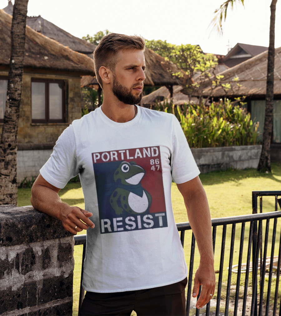 Portland Resist Frog 86 47 Protect The Frogs Trending Men T-Shirt