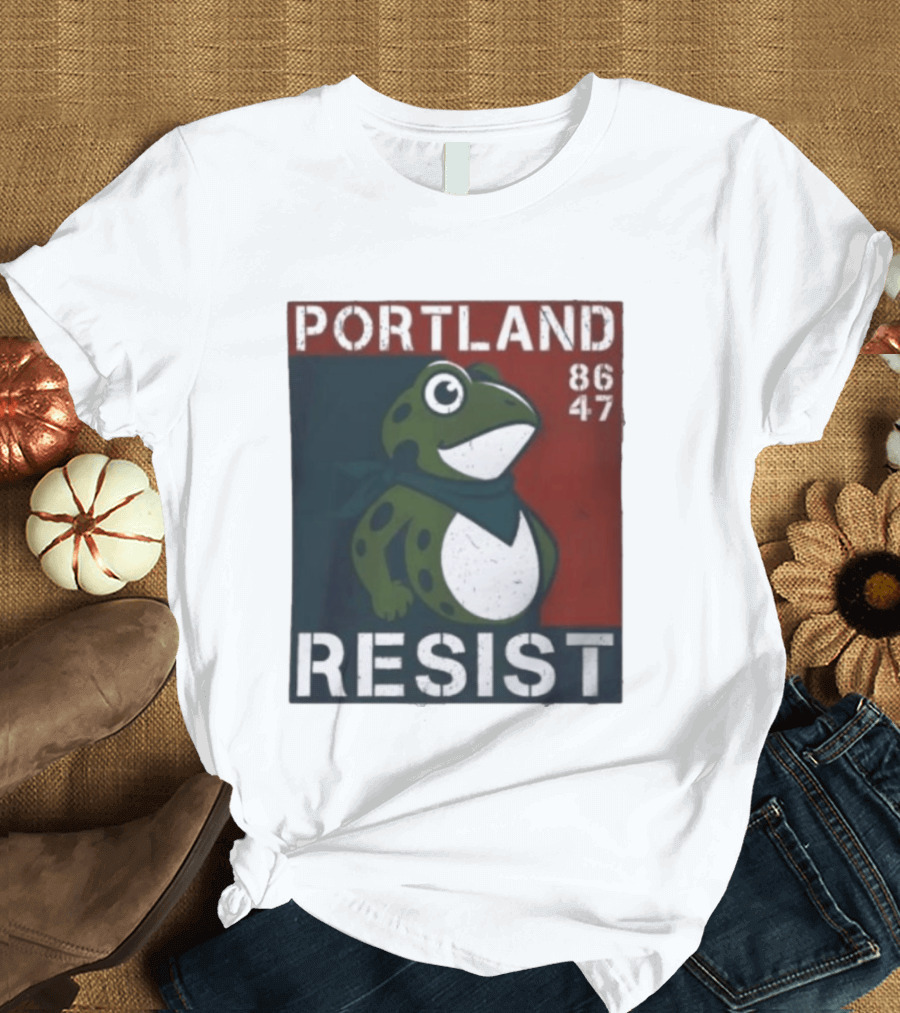 Portland Resist Frog 86 47 Protect The Frogs Trending Men T-Shirt