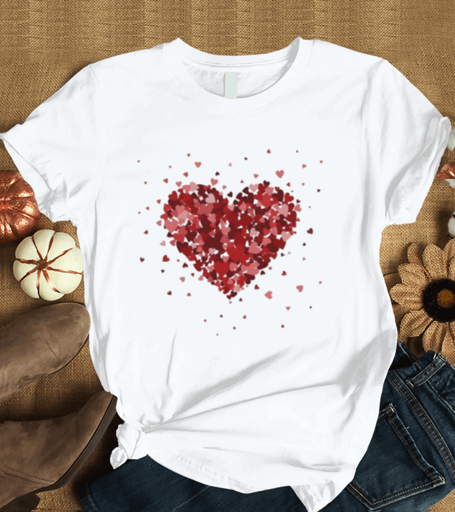 Romantic Valentine Tiny Hearts Xoxo Love T-Shirt
