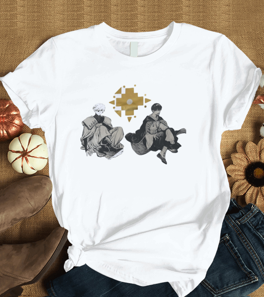 Witch Hat Atelier Character Art Featuring Stylish Outfits And Geometric T-Shirt