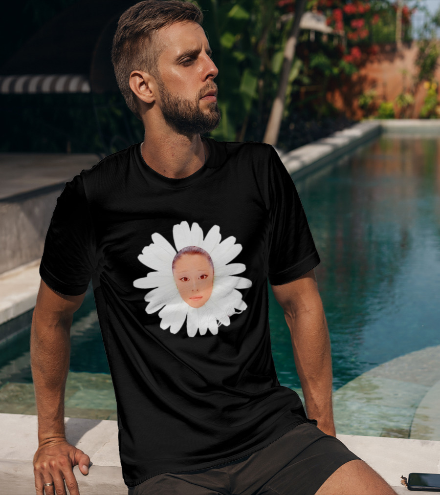 Ariana Grande Daisy Flower Face With Signature T-Shirt