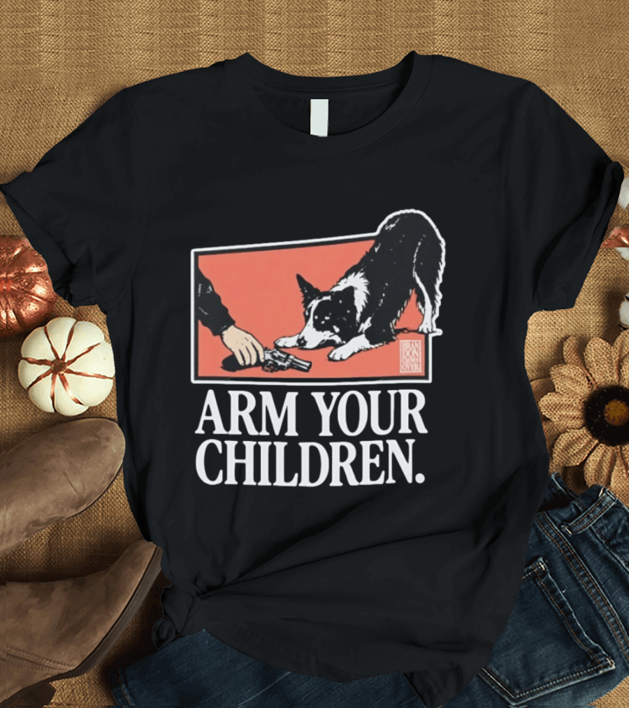 Arm Your Children Brandon Gone Over Dog T-Shirt