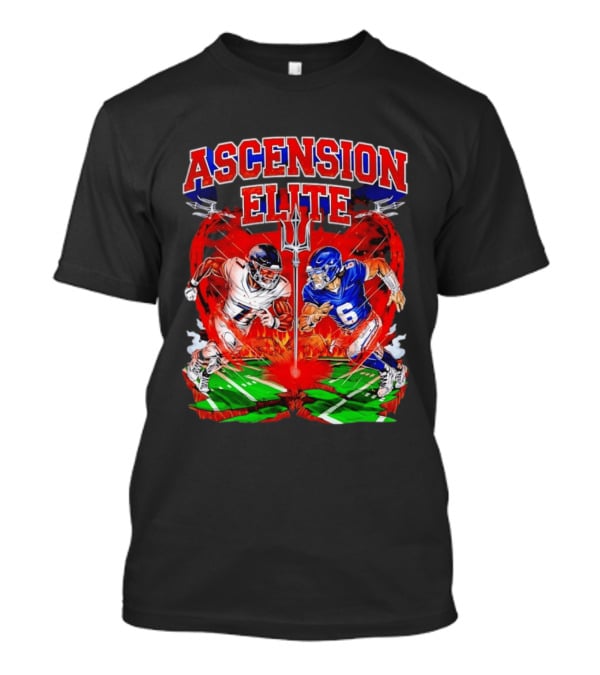 Ascension Elite Football Players Trident Fire Field Face Off T-Shirt