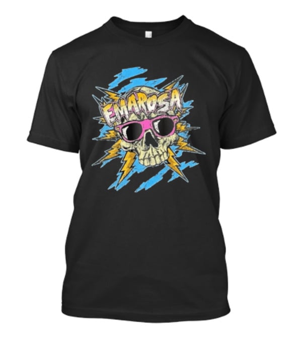 Emarosa Skull With Sunglasses And Lightning Burst T-Shirt