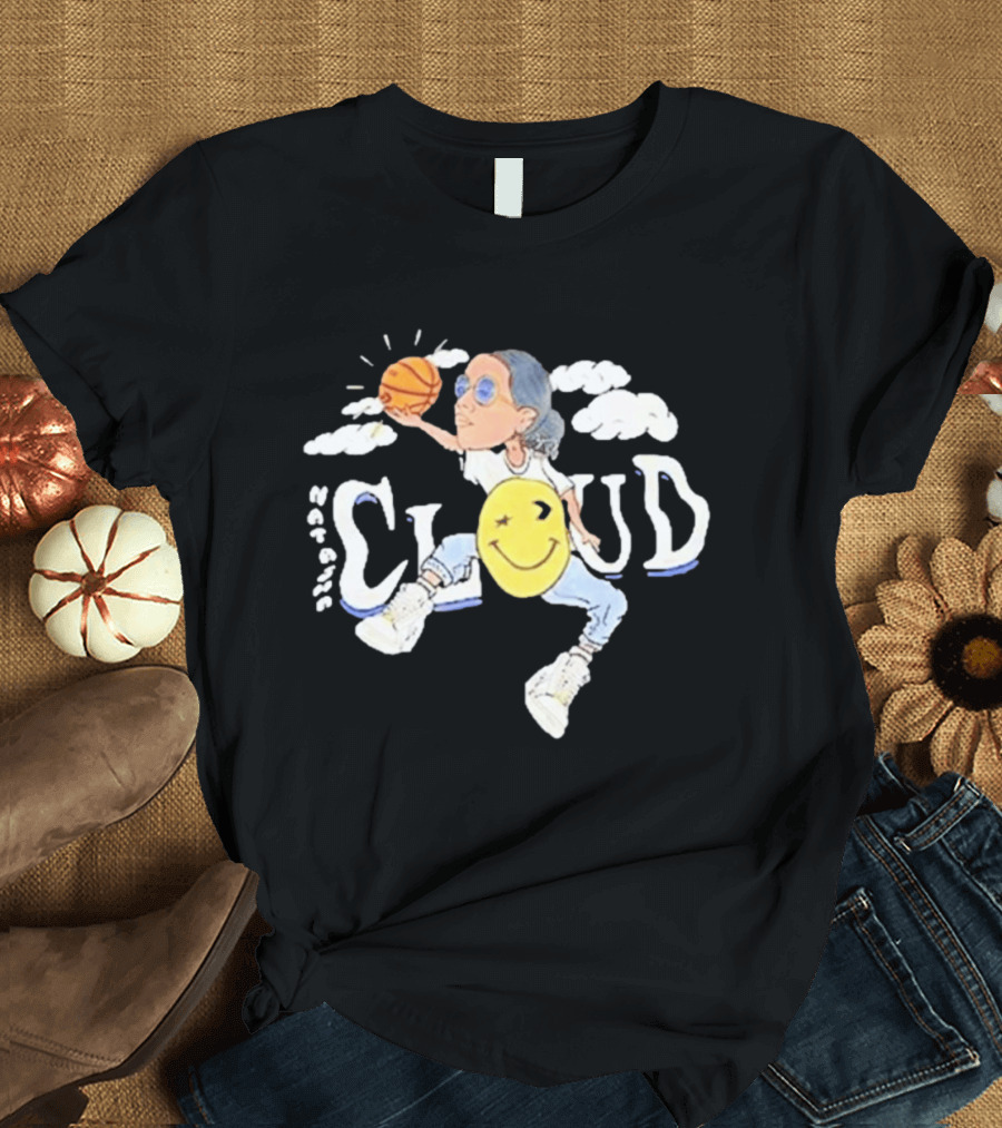 Natasha Cloud Caricature Serene Basketball Smile Clouds T-Shirt
