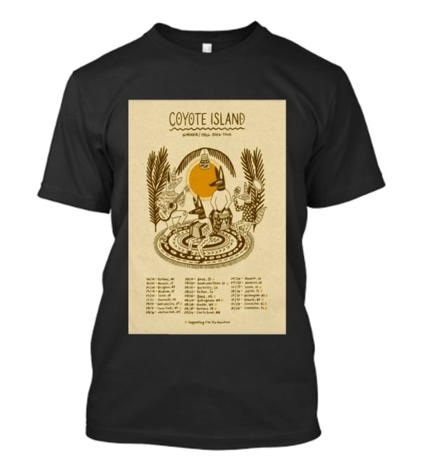 Coyote Island Summer Fall 2026 Tour Portland Boise Berkeley Petaluma T-Shirt