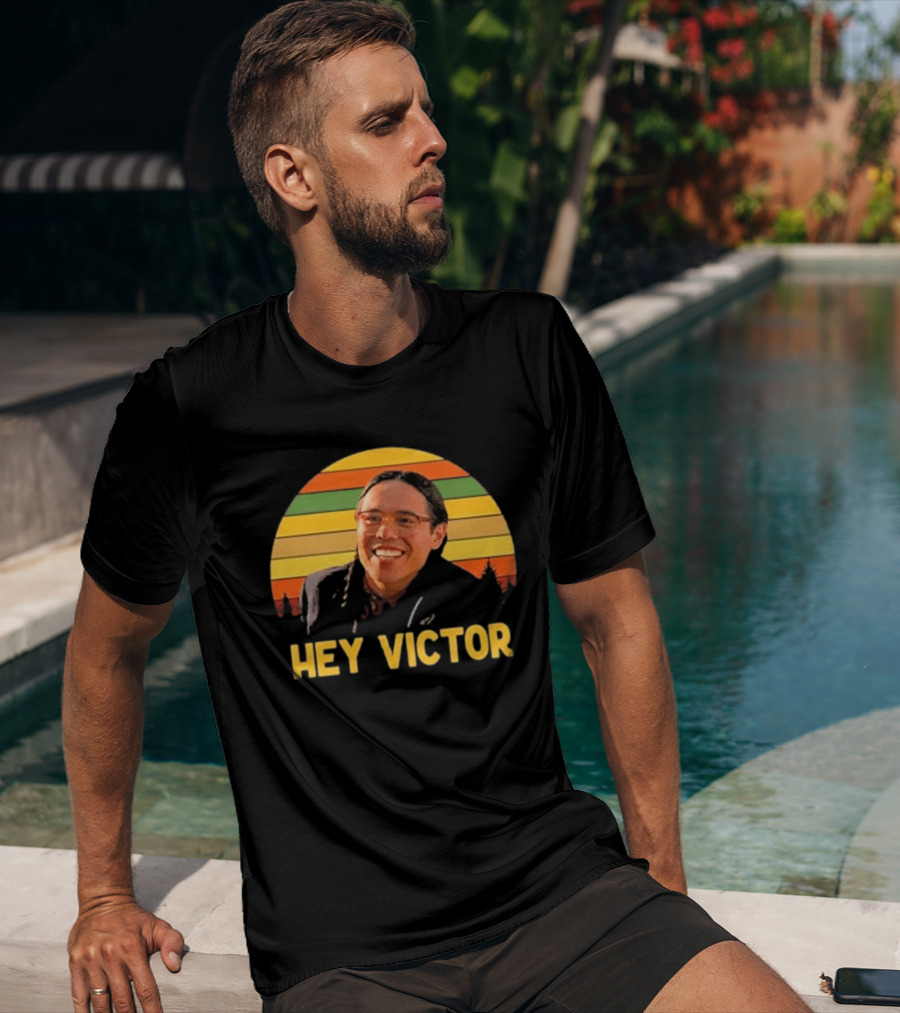 Hey Victor Thomas Builds The Fire Smoke Signals Retro Rainbow T-Shirt