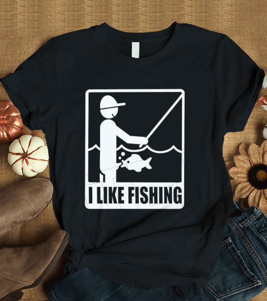 I Like Fishing Fisherman Angler Catching Fish T-Shirt
