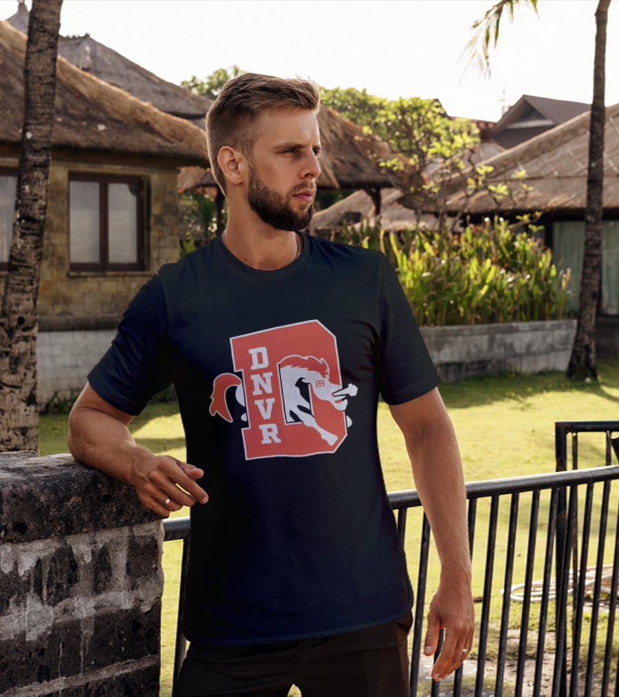 DNVR Denver Broncos Retro Horse Head T-Shirt