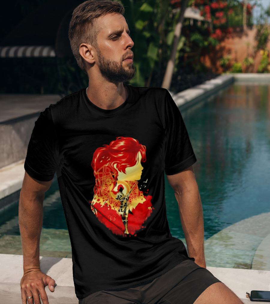 Paintress Expeditioner Red Haired Warrior Emblem 33 Discovery T-Shirt
