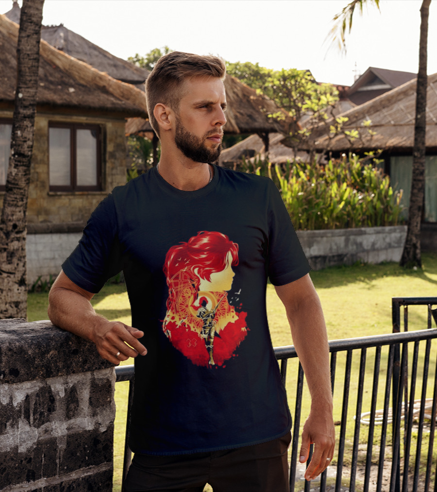Paintress Expeditioner Red Haired Warrior Emblem 33 Discovery T-Shirt