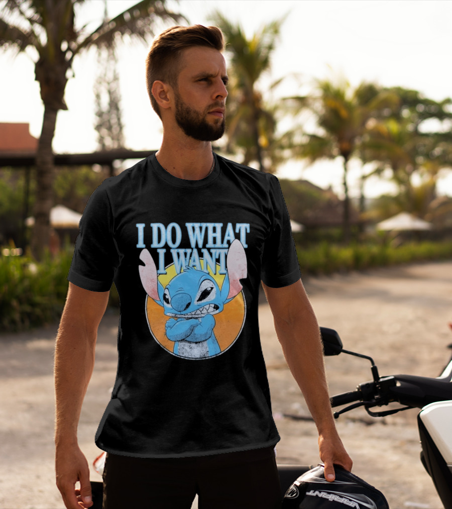 Disney Lilo And Stitch Men's Stitch I Do What I Want Vintage Look T-Shirt