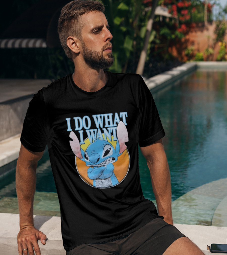 Disney Lilo And Stitch Men's Stitch I Do What I Want Vintage Look T-Shirt