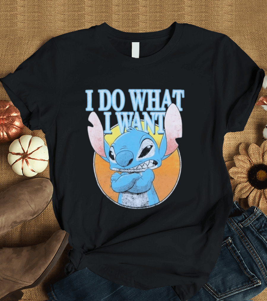 Disney Lilo And Stitch Men's Stitch I Do What I Want Vintage Look T-Shirt