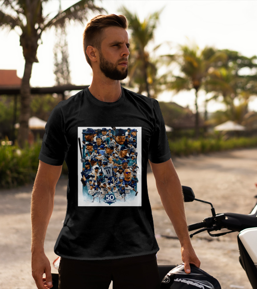 50 Seasons Presenting The Greatest Mariners Players Of All Time T-Shirt