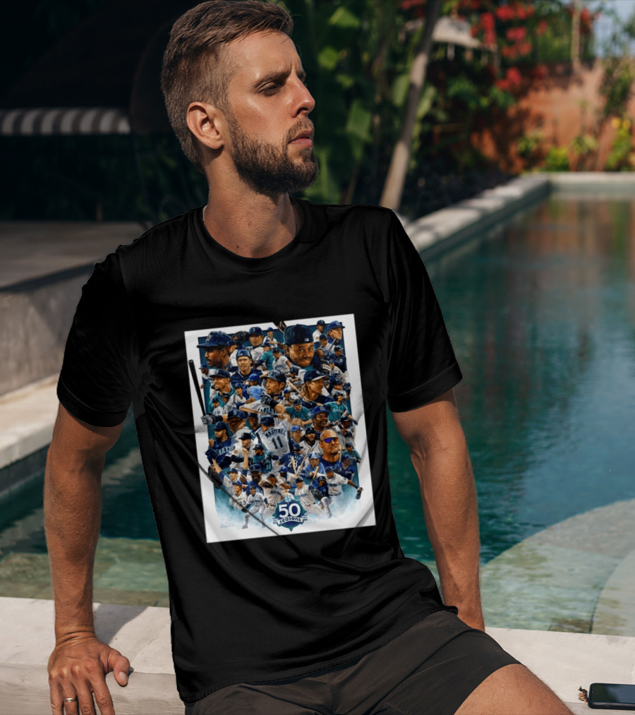 50 Seasons Presenting The Greatest Mariners Players Of All Time T-Shirt