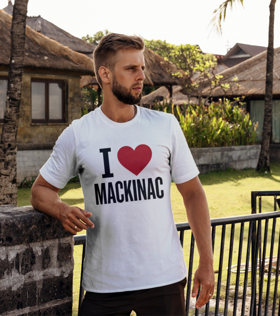 I Love Mackinac Michigan Travel Vacation T-Shirt