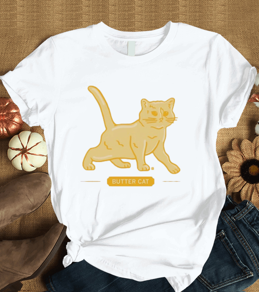 Butter Cat Animal Kitten Playful T-Shirt