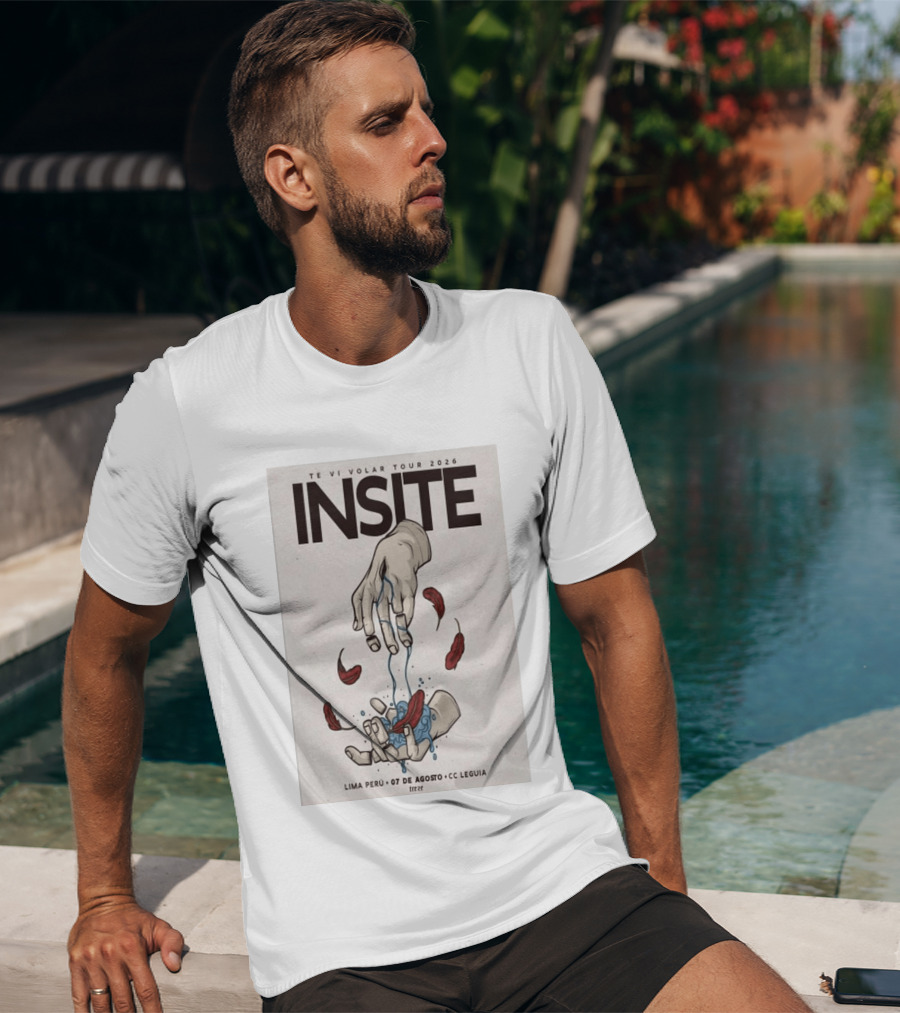 INSITE Te Vi Volar Tour 2026 Lima Perú 07 De Agosto CC Leguia T-Shirt
