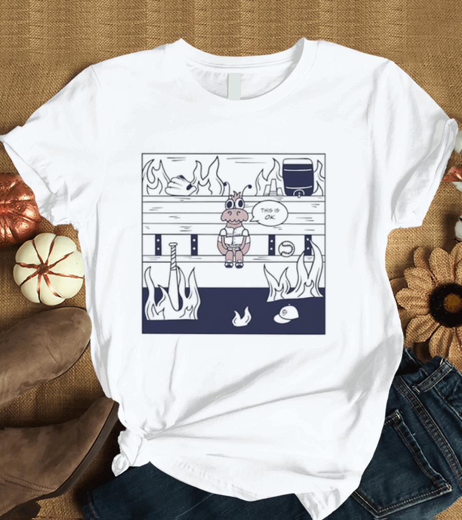 Philadelphia Phillies Baseball Meme This Is Fine T-Shirt