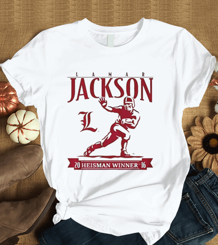Lamar Jackson Louisville Football Heisman Winner 2016 T-Shirt