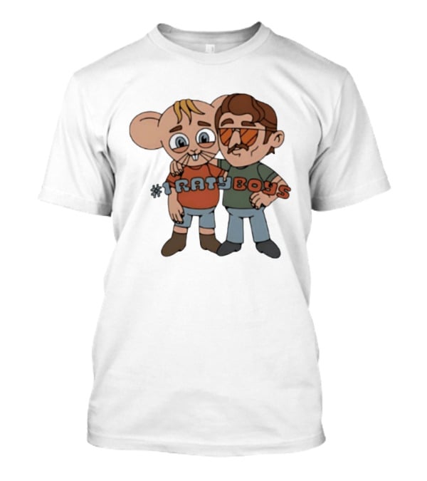 Ratyboys Cartoon Characters With Mouse And Sunglasses Duo T-Shirt