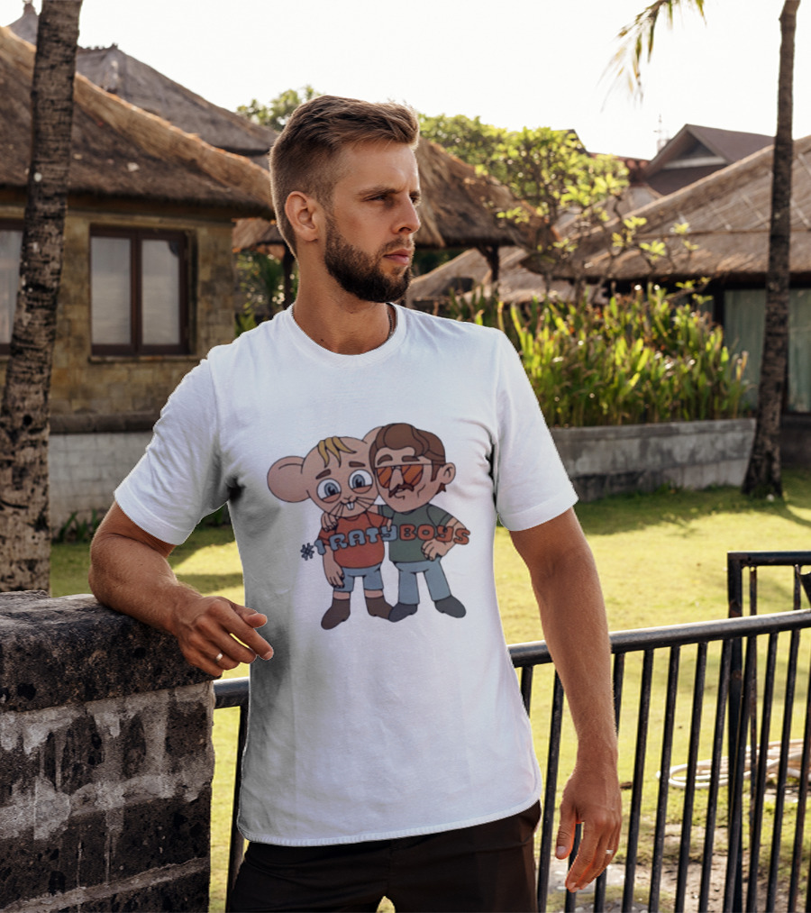 Ratyboys Cartoon Characters With Mouse And Sunglasses Duo T-Shirt
