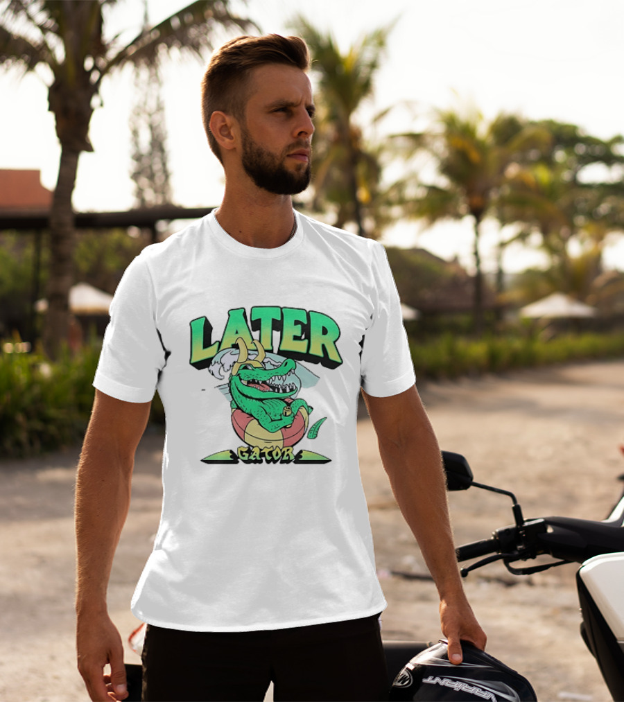 Later Gator Loki Alligator Marvel Disney Plus Floating Relaxation T-Shirt