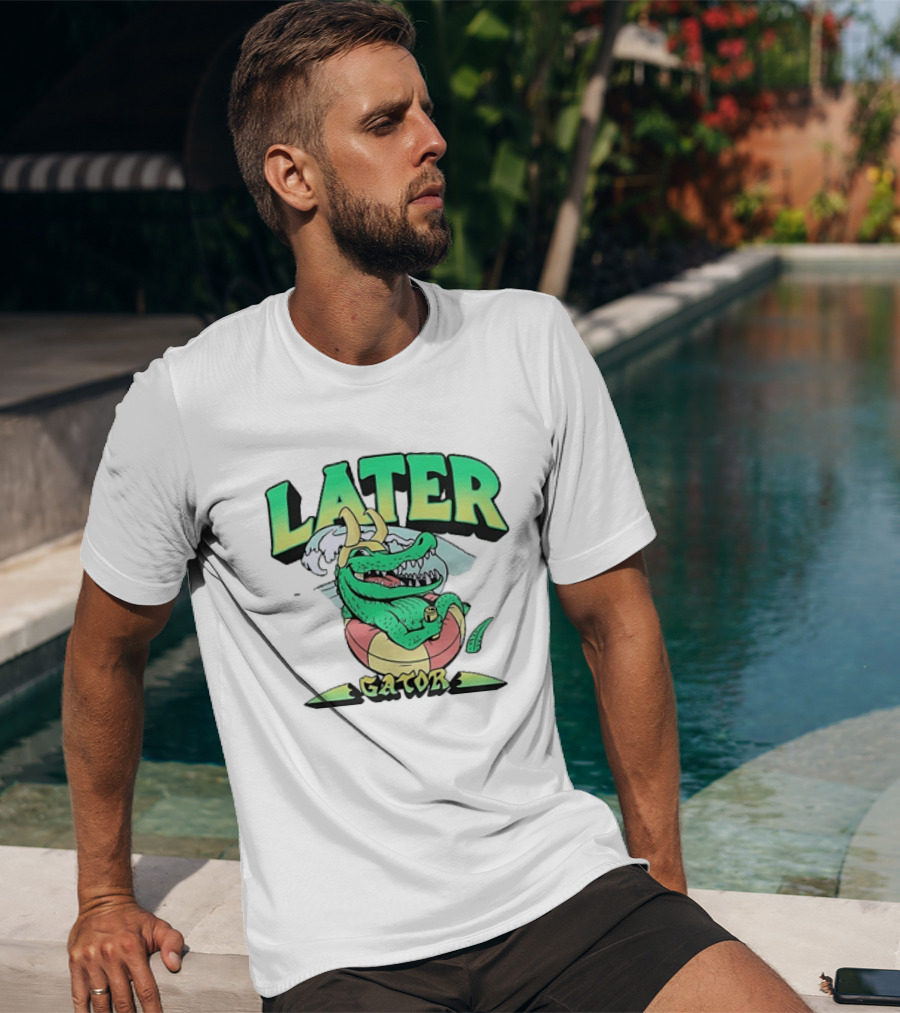 Later Gator Loki Alligator Marvel Disney Plus Floating Relaxation T-Shirt