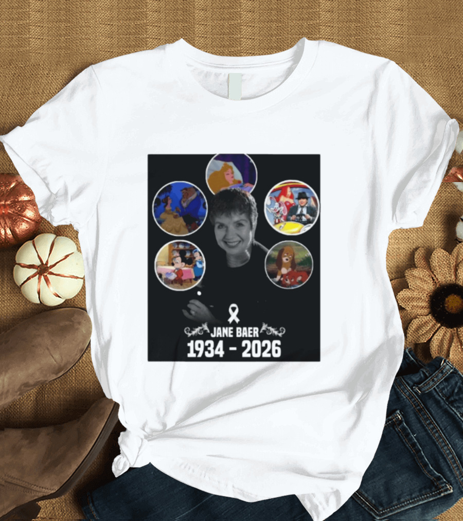 Jane Baer 1934 2026 Beauty And The Beast Sleeping Beauty Dumbo Mary Poppins Fox And The Hound Mickey Mouse T-Shirt