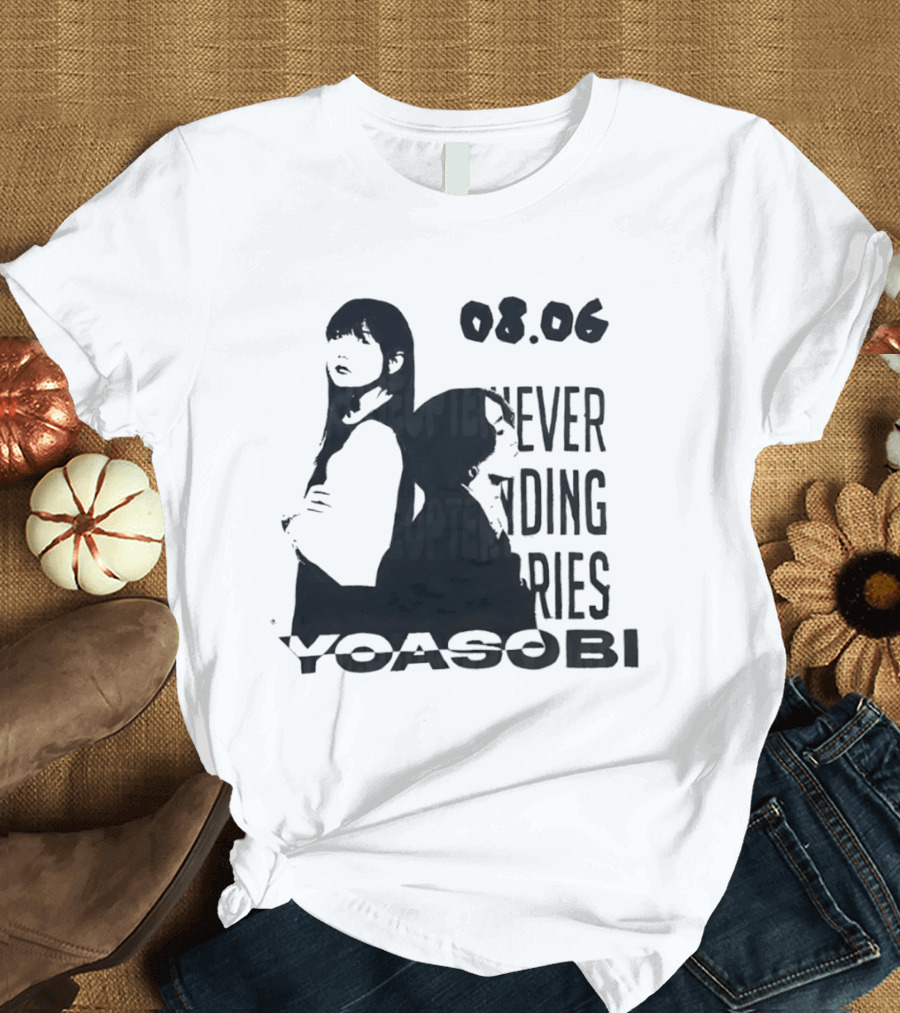 Yoasobi Never Ending Stories 08.06 J Pop Duo T-Shirt